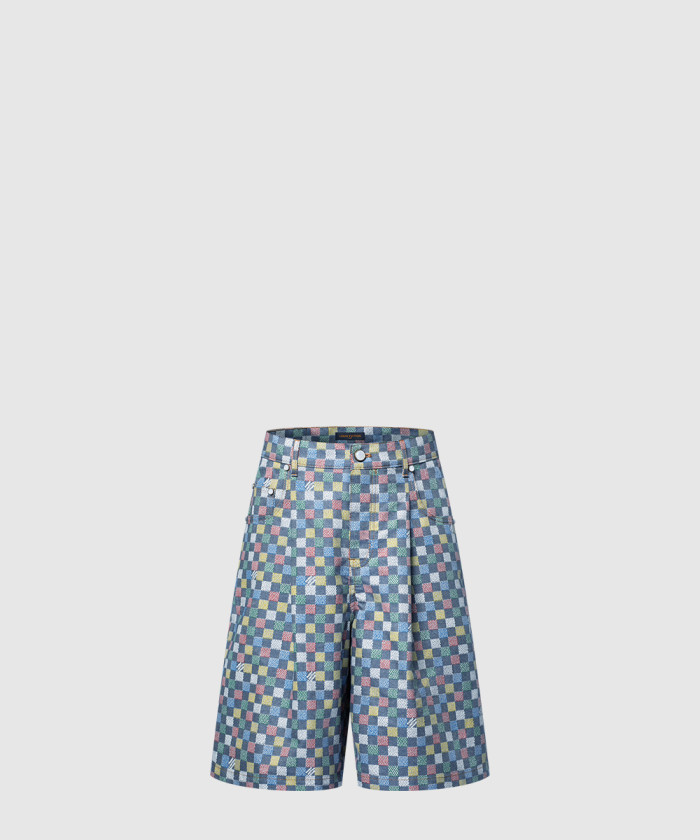[LOUIS VUITTON-루이비통]다미에 와이드 샴브레이 쇼츠 1AHCSD