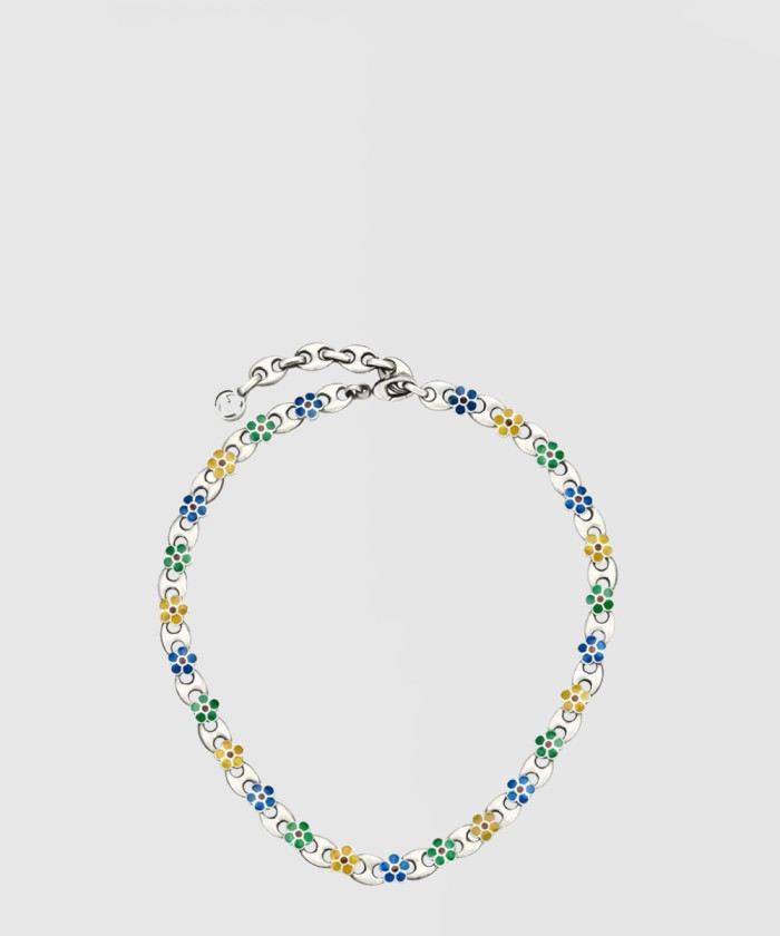 [GUCCI-구찌]클래식 듀얼 G 플라워 목걸이 701633