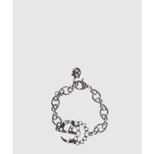 [GUCCI-구찌]로고 더블 G 세팅 크리스털 팔찌 530532