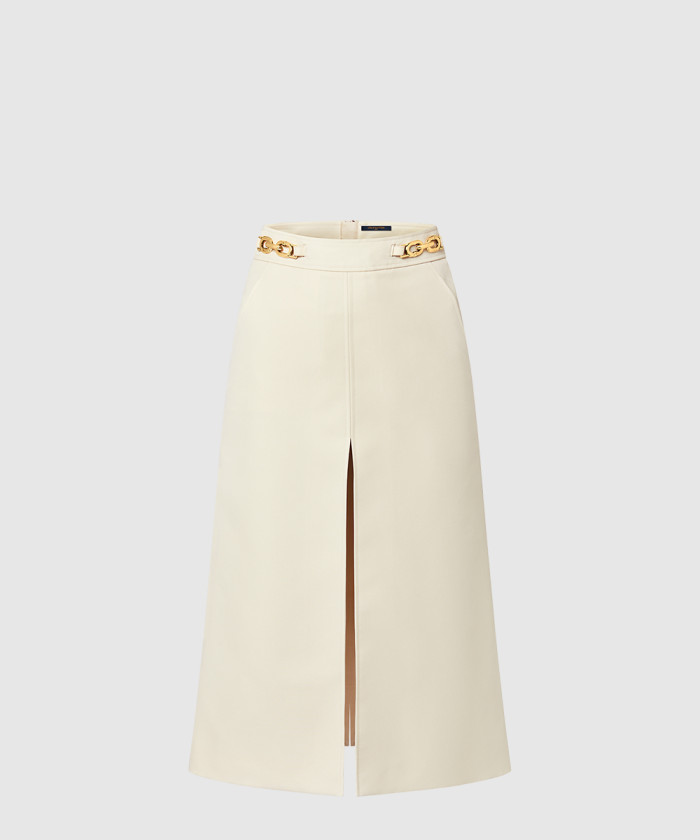 [LOUIS VUITTON-루이비통]체인 디테일 A라인 스커트 1AGNRY