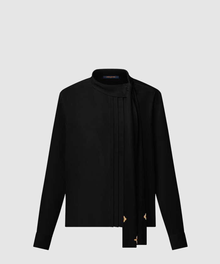 [LOUIS VUITTON-루이비통]플리츠 디테일 펜던트 칼라 셔츠 1AGP50
