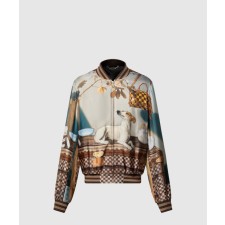 [LOUIS VUITTON-루이비통]실크 스카프 수베니어 재킷 1AGKDC