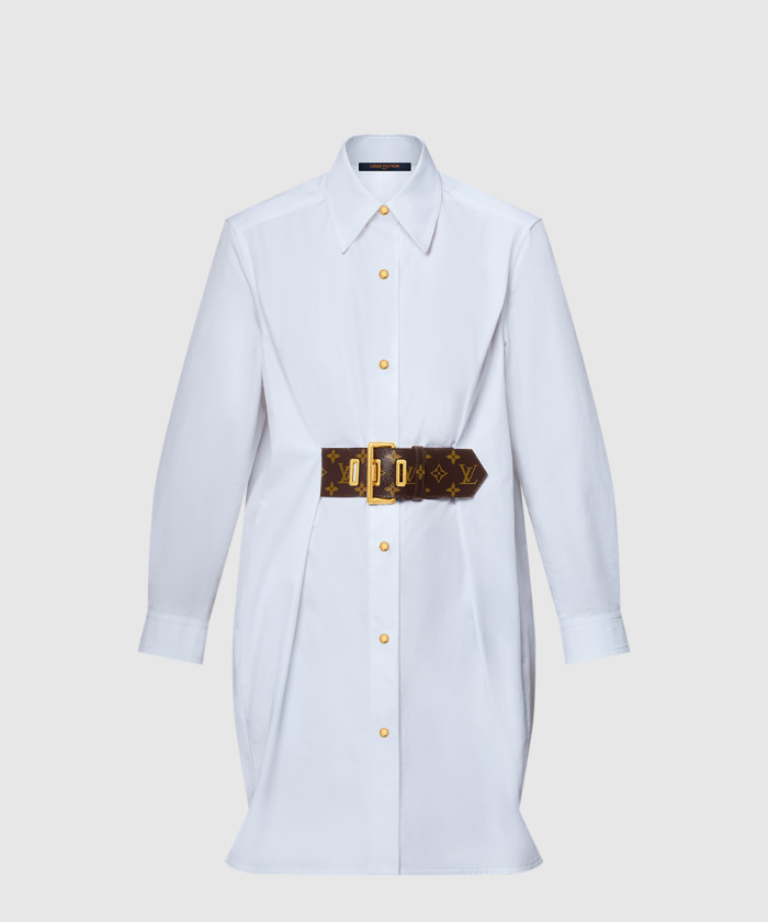 [LOUIS VUITTON-루이비통]벨티드 셔츠 드레스 1AGORO