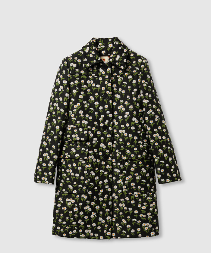 [GUCCI-구찌]플로라 크레이프 싱글 브레스트 코트 816052