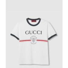 [GUCCI-구찌]프린트 디테일의 코튼 저지 티셔츠 813753