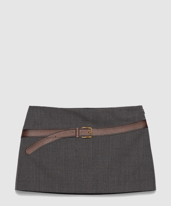 [LOUIS VUITTON-루이비통]테크니컬 울 미니 스커트 P151WG