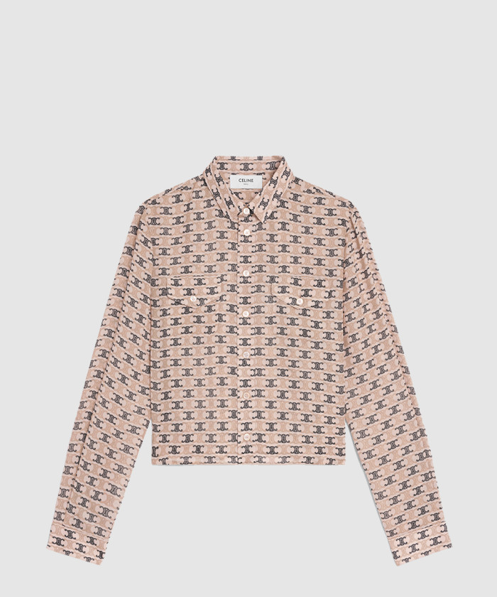 [CELINE-셀린느]크롭 셔츠 실크 조젯 RC02Z0