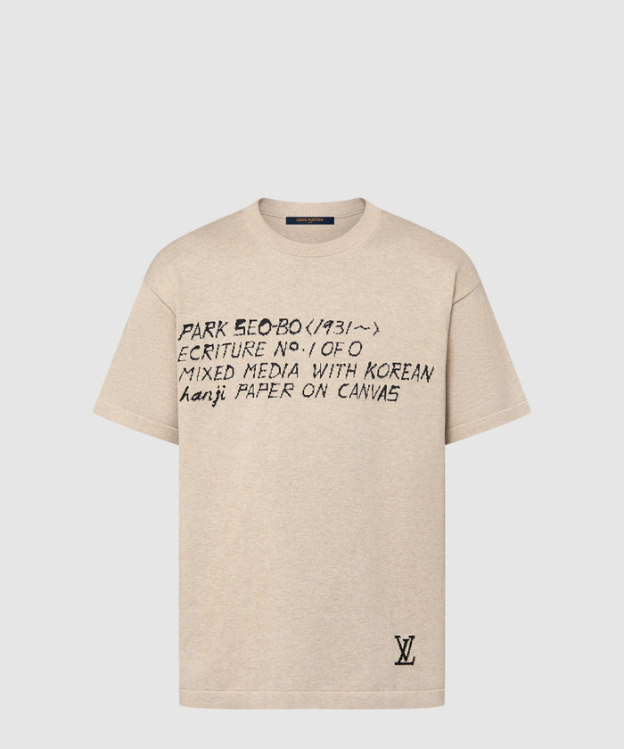 [LOUIS VUITTON-루이비통]LV x 박서보 쇼트 슬리브드 코튼 크루넥 1AFXYN