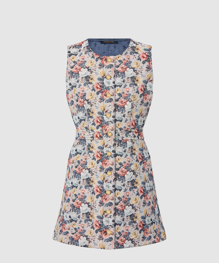 [LOUIS VUITTON-루이비통]플로럴 자카드 A라인 드레스 1AGPKT