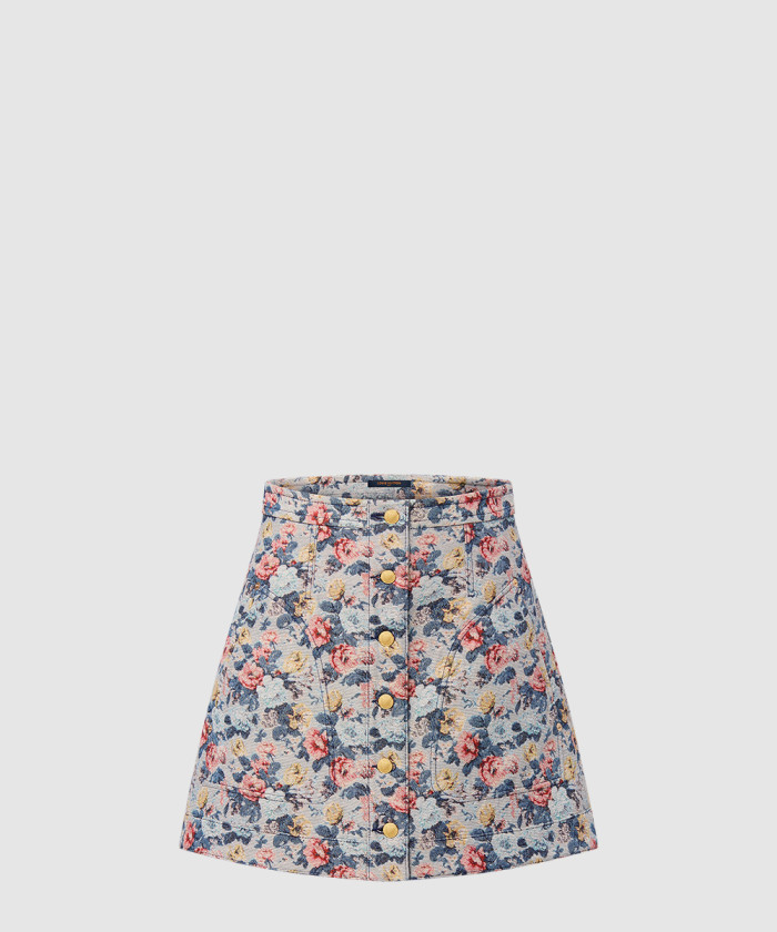 [LOUIS VUITTON-루이비통]플로럴 자카드 A라인 스커트 1AGPKM