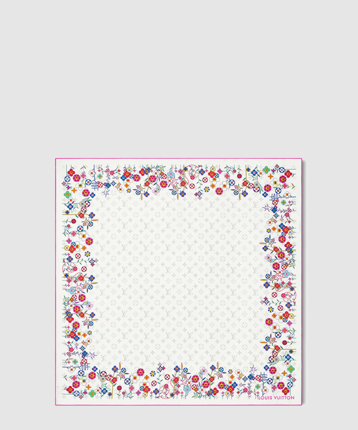 [LOUIS VUITTON-루이비통]LV x TM 모노그램 슈퍼플랫 플라워 스퀘어 90 M96263