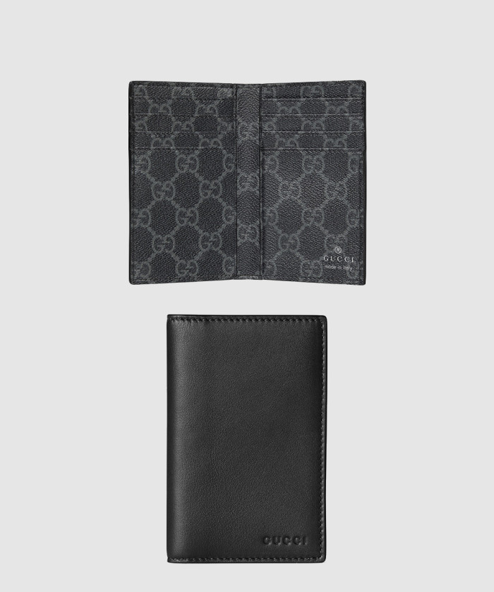 [GUCCI-구찌]GG 엠블럼 바이폴드 엠보스 카드 케이스 818953