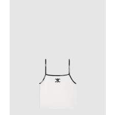 [CELINE-셀린느]자수 트리옹프 탱크 탑 코튼 저지 2X53F6