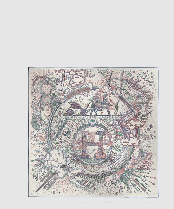 [HERMES-에르메스]Please Hold The Line 스카프 90