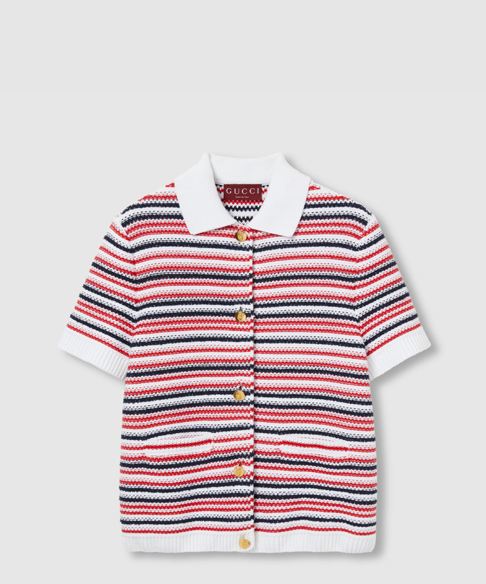 [GUCCI-구찌]파인 울 폴로 탑 ‎818611