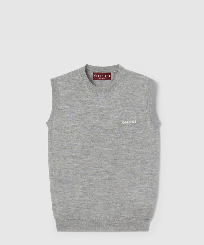 [GUCCI-구찌]캐시미어 실크 슬리브리스 탑 830829