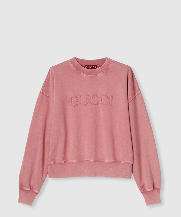 [GUCCI-구찌]자수 코튼 저지 스웨트셔츠 789582