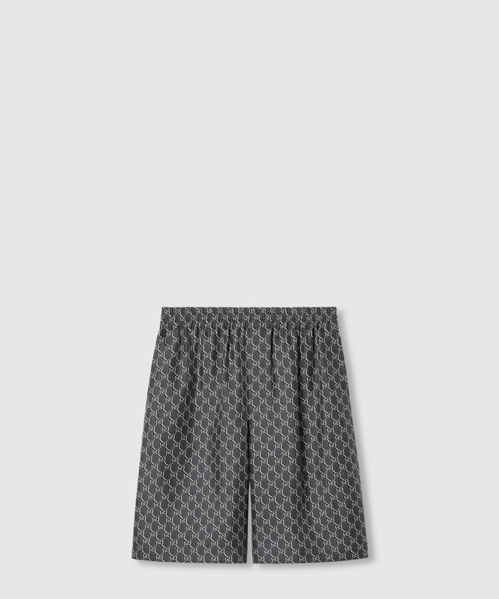 [GUCCI-구찌]실크 트윌 쇼츠 위드 GG 섀도우 798619