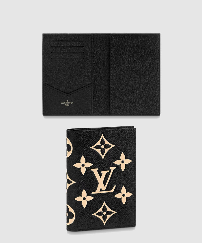 [LOUIS VUITTON-루이비통]여권 케이스 레더 모노그램 엠보싱 여권 커버 지갑 M46290