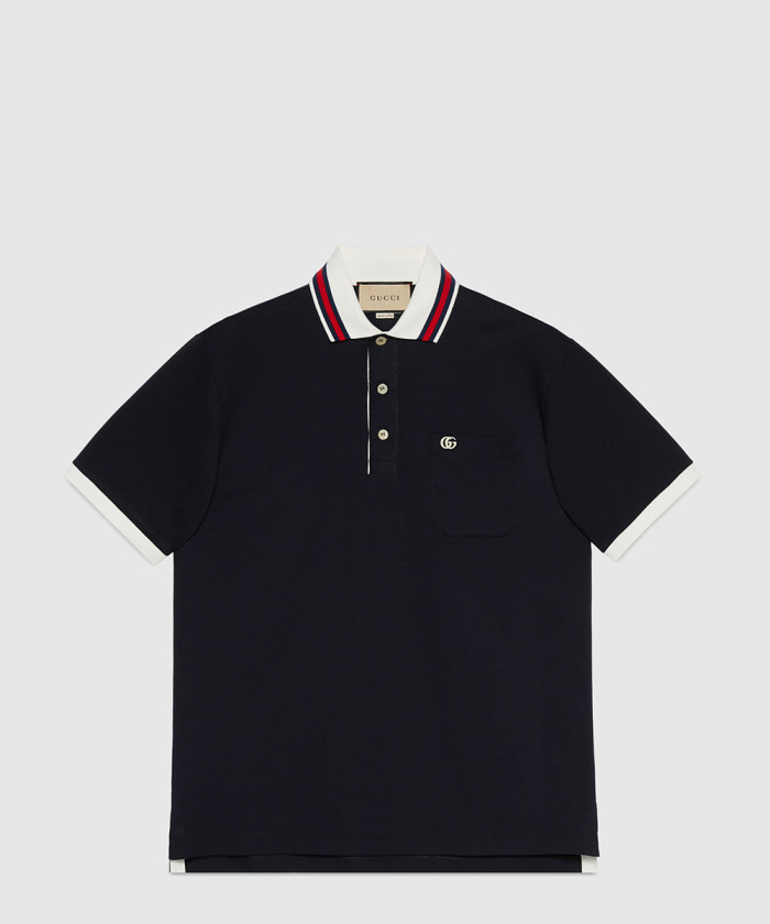 [GUCCI-구찌]더블 G 코튼 피케 폴로 752604