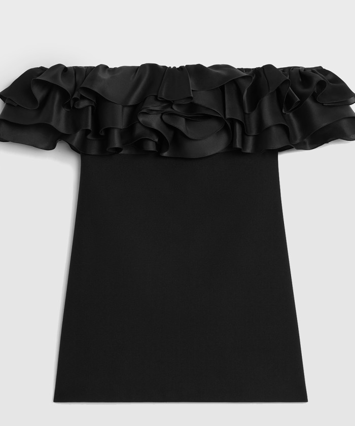 [CELINE-셀린느]울 사블레 러플 미니 드레스 2R26N8