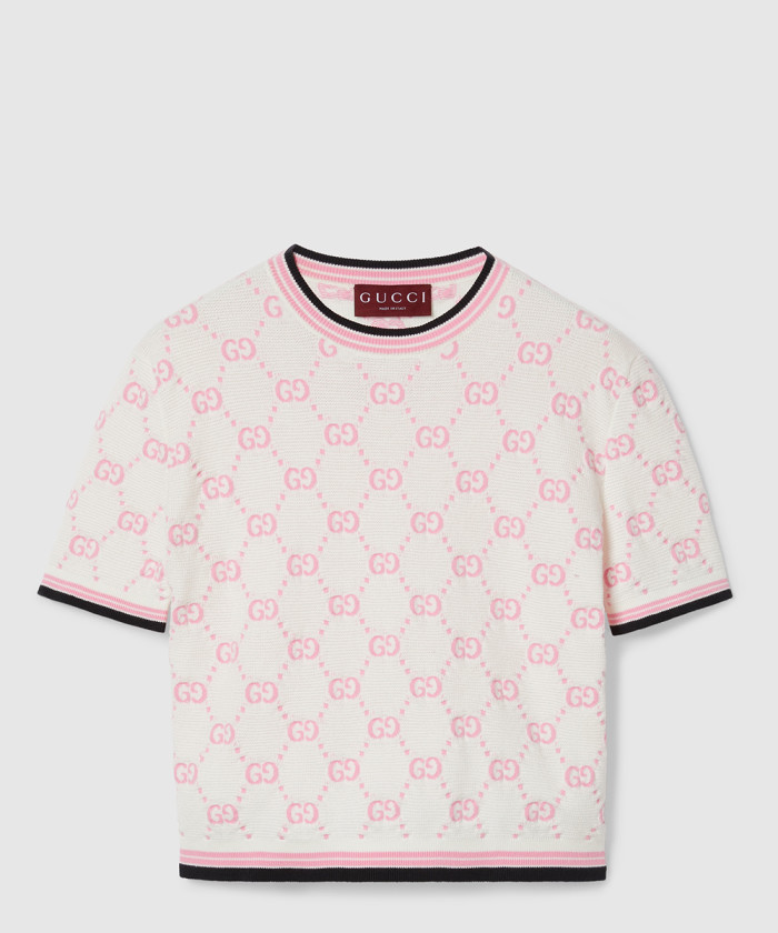 [GUCCI-구찌]GG 인타르시아 코튼 크루넥 탑 788766