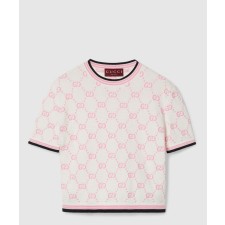 [GUCCI-구찌]GG 인타르시아 코튼 크루넥 탑 788766