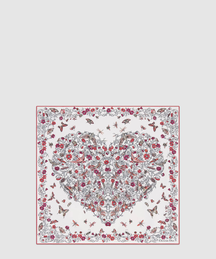 [DIOR-디올]Dioramour Cœur des Curiosités 70 스퀘어 스카프 51DAM
