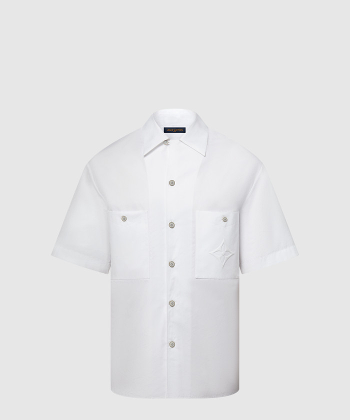 [LOUIS VUITTON-루이비통]시그니처 쇼트 슬리브드 코튼 셔츠 1AHCHM