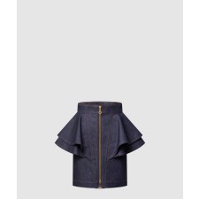 [LOUIS VUITTON-루이비통]데님 플라운스 스커트 1AHGXT