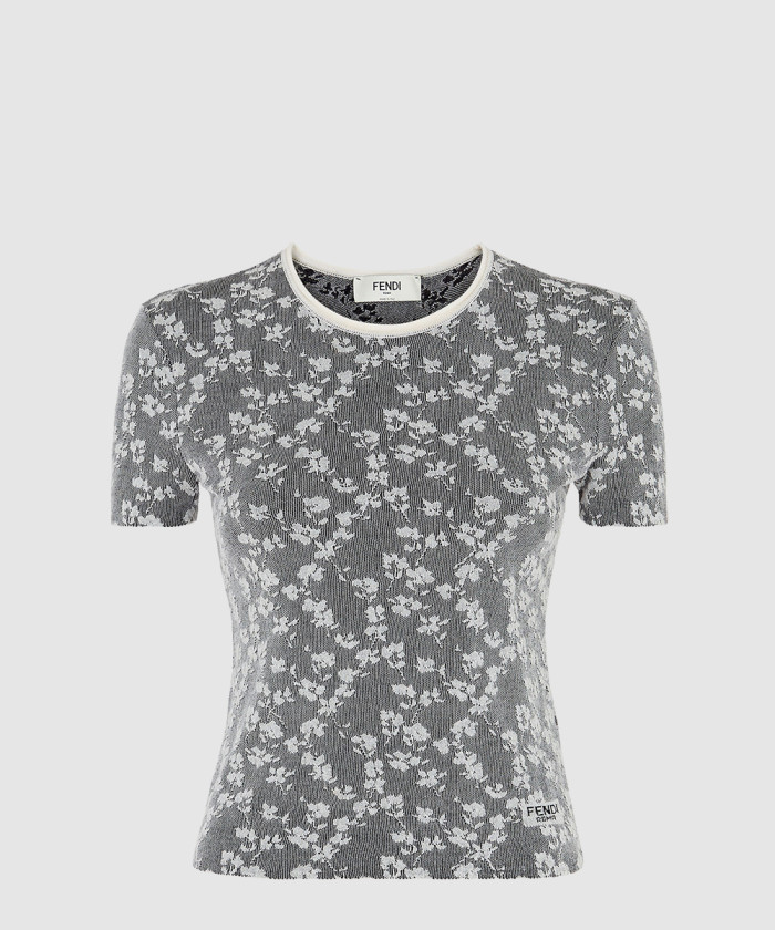 [FENDI-펜디]자카드 비스코스 티셔츠 FZXD24