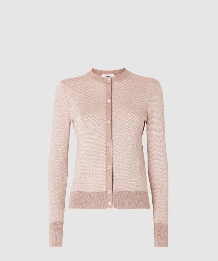 [FENDI-펜디]FF 울 멀버리 실크 가디건 FZE524