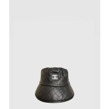 [CHANEL-샤넬]가죽 체크 버킷햇 AA3654