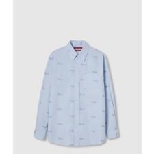 [GUCCI-구찌]자수 스트라이프 코튼 셔츠 814715