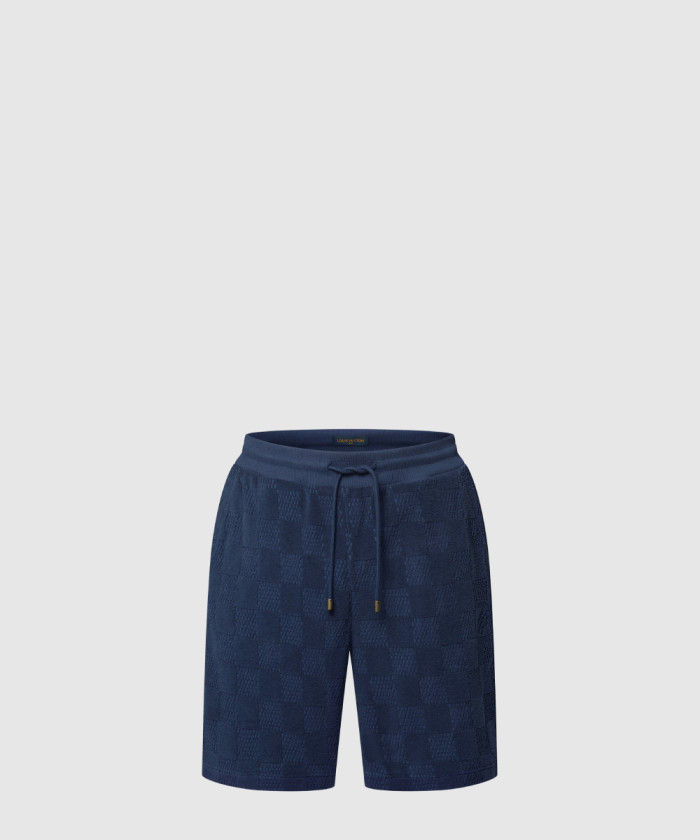 [LOUIS VUITTON-루이비통]다미에 프렌치 테리 코튼 블렌드 쇼츠 1AGIM7