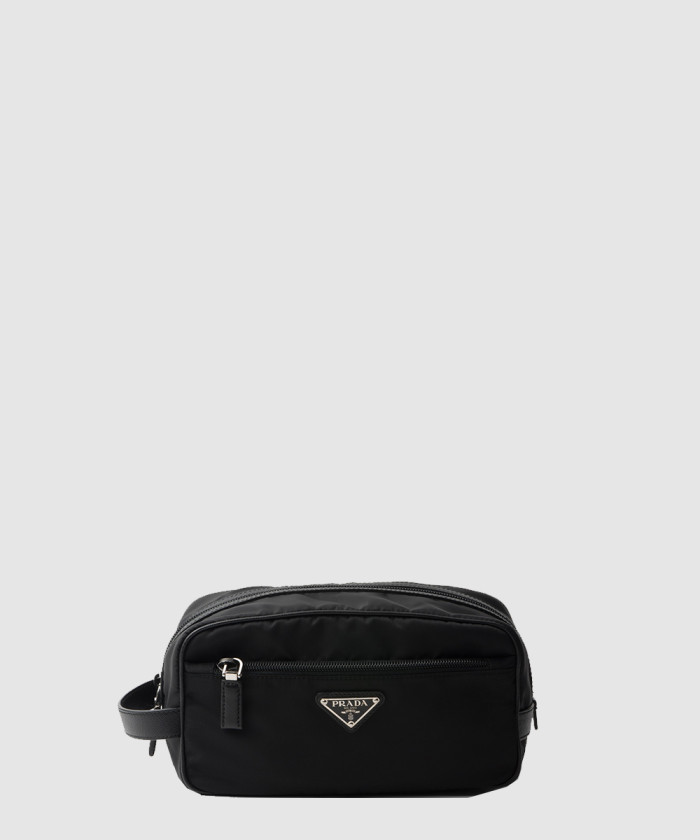 [PRADA-프라다]리나일론 및 사피아노 가죽 여행용 파우치 2NA819