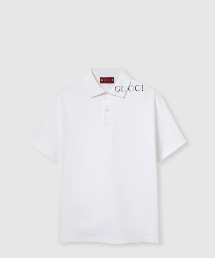 [GUCCI-구찌]프린트 코튼 폴로 셔츠 806255