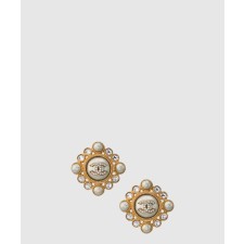 [CHANEL-샤넬]메탈 큐빅 귀걸이 AB8942