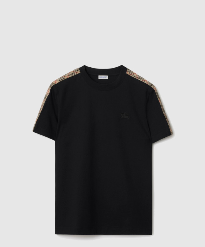 [BURBERRY-버버리]체크 트리밍 코튼 티셔츠 81062481