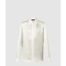 [LOUIS VUITTON-루이비통]모노그램 롱 슬리브드 실크 셔츠 1AFJUF