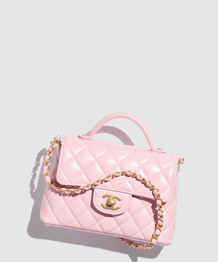 [CHANEL-샤넬]핸들 장식의 스몰 플랩백 AS5355