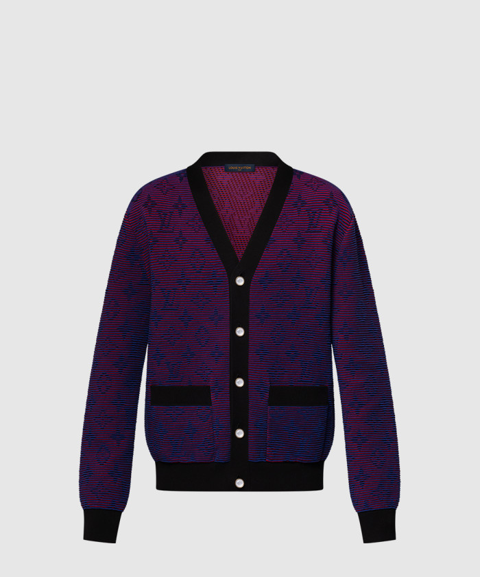[LOUIS VUITTON-루이비통]옵티컬 모노그램 자카드 가디건 1AGTKS