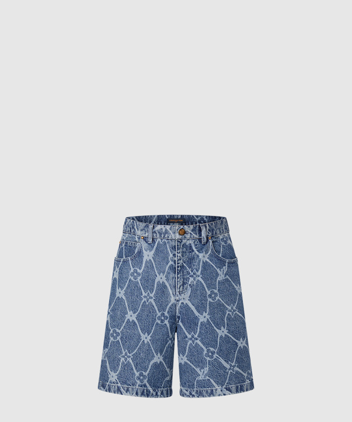 [LOUIS VUITTON-루이비통]모노그램 프린티드 데님 쇼츠 1AFQFF