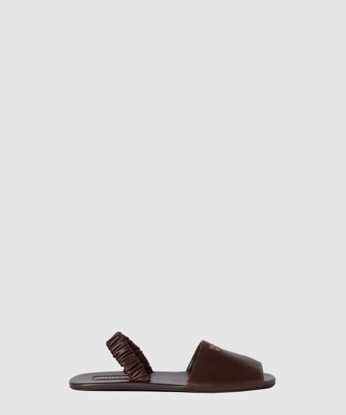 [MIUMIU-미우미우]러플 나파 가죽 샌들 5X372E