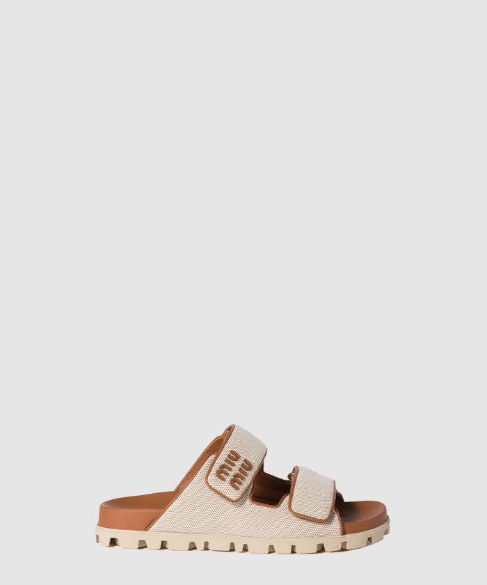 [MIUMIU-미우미우]캔버스 플랫 5XX658