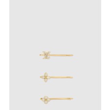 LOUIS VUITTON-루이비통]이니셜 로고 헤어핀 M01672