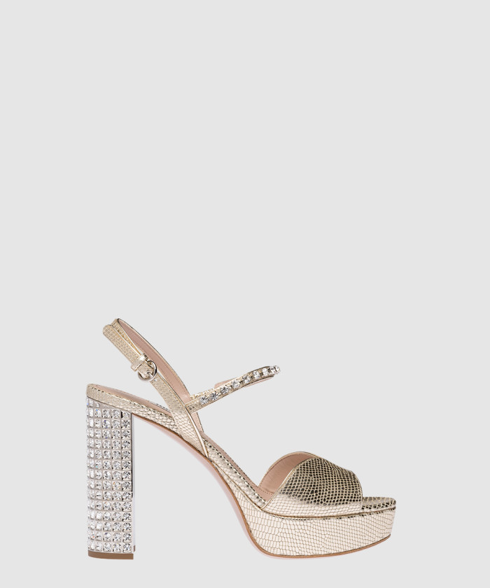 [MIUMIU-미우미우]큐빅 통굽 샌들 5XP877