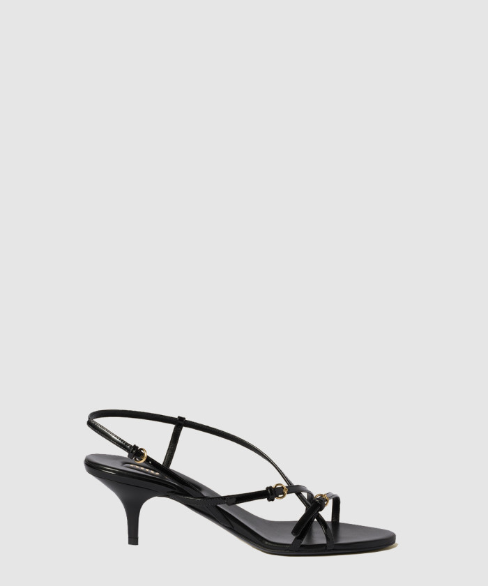 [MIUMIU-미우미우]에나멜 가죽 버클 샌들 5X342E