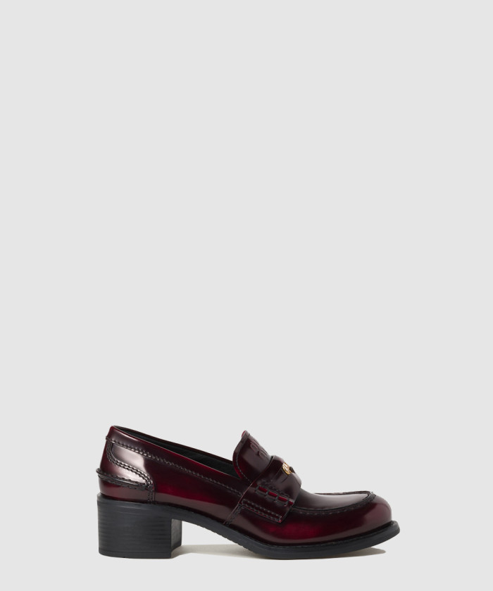 [MIUMIU-미우미우]브러쉬드 가죽 로퍼 5D276E