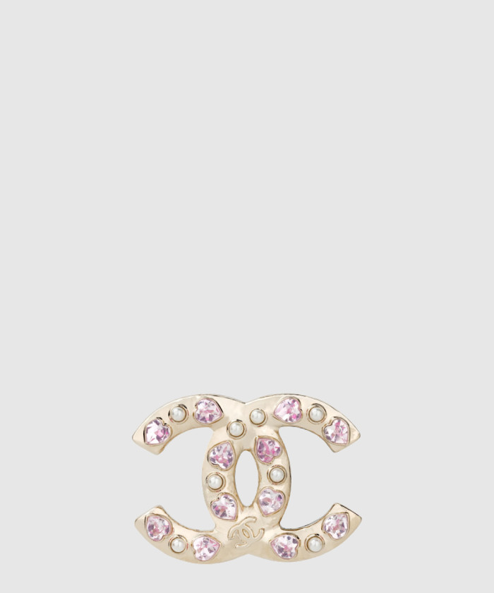 [CHANEL-샤넬]더블 C 하트 브로치 AB8219